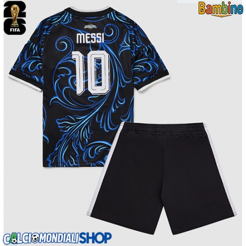 Maglie da calcio Argentina Lionel Messi #10 Seconda Maglia Bambino Mondiali 2026  Manica Corta + Pantaloni corti)